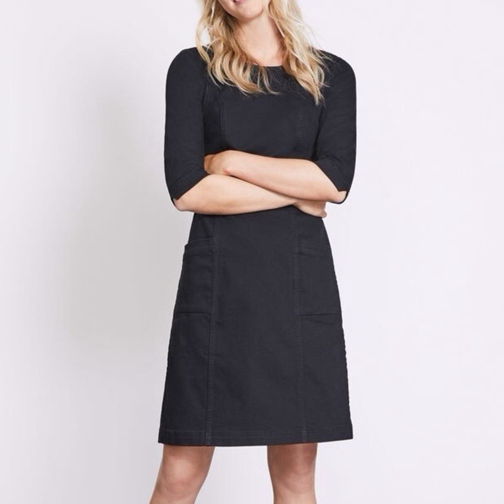 Boden Corinne Black Denim Dress